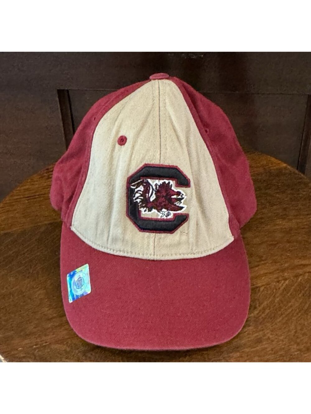 South Carolina Gamecocks Hat Garnet Tan Strapback NCAA Baseball Cap